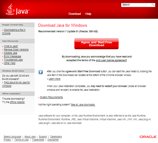souhlas s licennmi podmnkami JAVA
